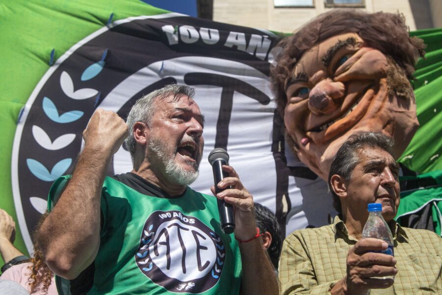 El secretario general del sindicato ATE, Rodolfo Aguiar