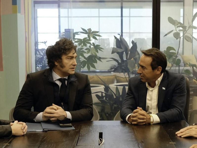 Javier Milei y Marcos Galperín. Foto NA