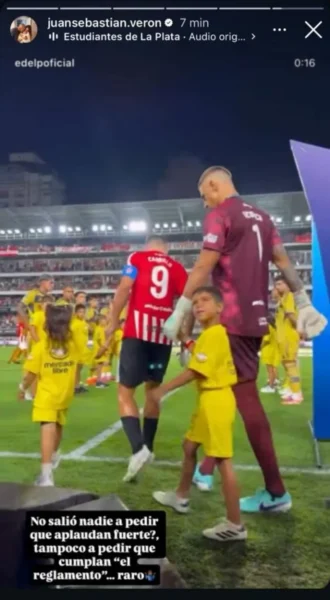 Captura de pantalla del posteo de Verón