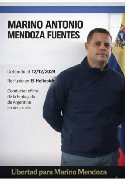 El argentino Marino Mendoza fue liberado por Venezuela