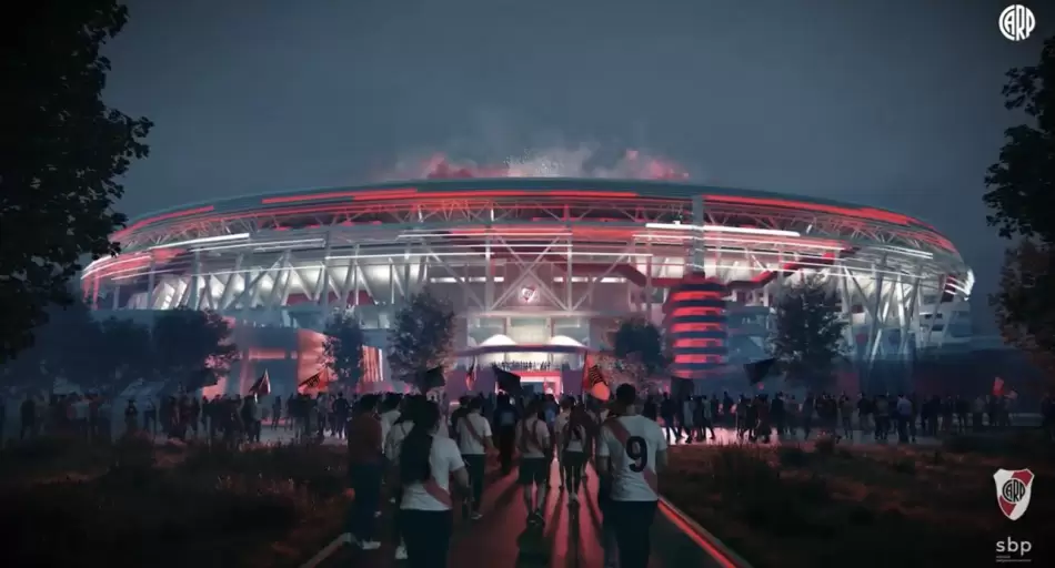 Render del posible estadio nuevo de River